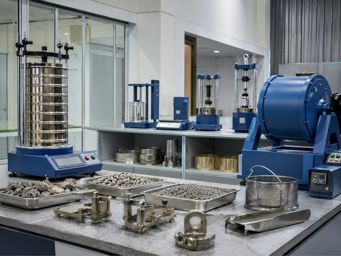 Aggregate testing equipment